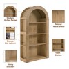 GDFStudio Dolia Mid-Century Modern 4-Tier Arched Display Bookshelf - 4 of 4