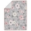 Sweet Jojo Designs Girl Baby Crib Bedding Set - Watercolor Floral Collection Grey Pink 4pc - 3 of 4