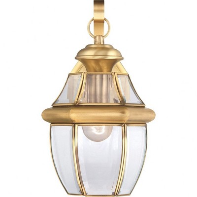 Pewter Finish Dimmable Outdoor Wall Lantern with Clear Glass