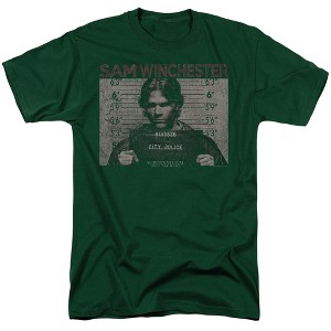 Supernatural Sam Mug Shot Adult T-Shirt - 1 of 4