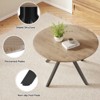 NicBex 47" Mid Century Modern Round Dining Table,Kitchen Table with hick Wood Top & Sturdy Metal Base,Dining Room Table for Kitchen,Living Room - 4 of 4