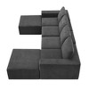 NicBex Modular U Shape Sectional Couch Chenille Upholstered Sofa with Square Arm for Living Room and Apartment - 4 of 4