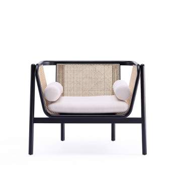Versailles Accent Chair Black/Cream - Manhattan Comfort