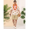 Lars Amadeus Men's Short Sleeves Button Down Summer Color Block Printed Shirt - 3 of 4