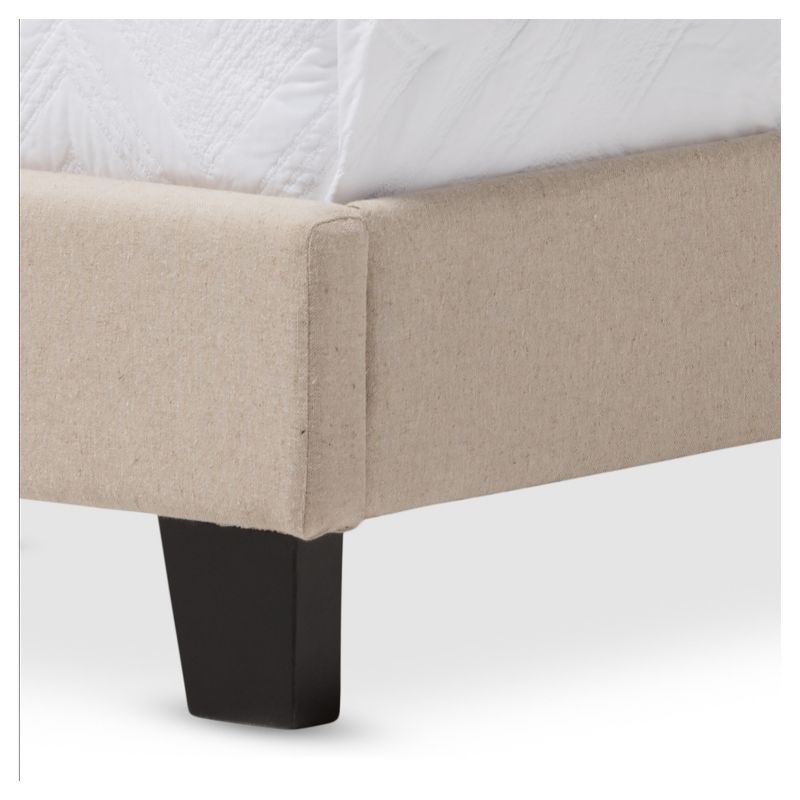 Paris Modern And Contemporary Linen Upholstered Tufting Platform Bed - Twin - Baxton Studio, 5 of 7