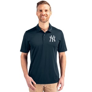 New York Yankees Cutter & Buck Prospect Eco Textured Stretch Recycled Mens Big & Tall Polo - 1 of 1