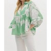 Women's Sweet & Scalloped Floral Blouse - entro S - 3 of 4