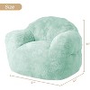 Plush Bean Bag Lounge Chair with Armrests – Foam-Filled Sofa for Adults & Kids, Floor Seating for Living Room - 3 of 4
