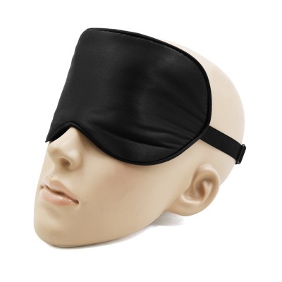 2 Sleep Eye Mask Silk Travel Shades Blindfold Black Sleeping Aid Cover  Eyeshades, 1 - Kroger