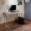 PAGED Home Office Desk Modern Computer Desk with Gold Metal Legs Simple Writing Desk for Office, Study - 2 of 4