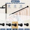 Ridstar Adjustable Stainless Steel Anti-Slip Shower Curtain Rod-Black - 3 of 4