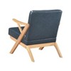 Sapphtopaz Accent Chair Solid Rubberwood Frame Modern Leather Lounge Chair Living Room Chair Comfy Chair for Living Room - 2 of 4