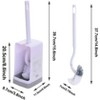 Curved Toilet Bowl Brush and Holder Set - For Deep Cleaning Under the Rim, Compact and Easy-to-Use Bathroom Cleaner - 2 of 4