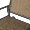 MOEPISY 2-Person Outdoor Glider Bench, Patio Double Swing Rocking Chair Brown - 2 of 4