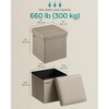 SONGMICS Storage Ottoman Bench Leather Ottoman with Storage - 4 of 4