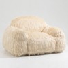 52.8"W Bean Bag Chair, Super Soft Lazy Sofa Chair with High Density Foam Padded, Faux Fur Fabric Modern Accent Chair 4L - ModernLuxe - image 4 of 4