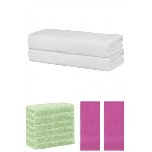REGALWOVEN Absorbent Solid Bath Hand Face Cloths Cotton Towels 3 Piece Sets - 1 of 4