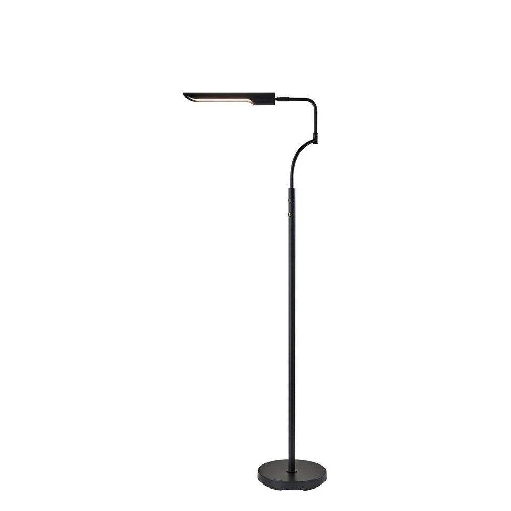 Photos - Floodlight / Street Light Adesso Zane Floor Lamp: 56.5" Height, Adjustable Shade, Energy-Efficient 10W LED, ETL Listed 