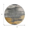 Gold And Gray Abstract Washable Indoor Outdoor Area Rug - 3 of 4