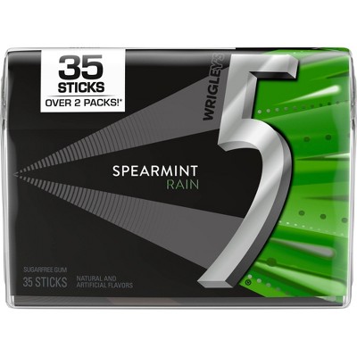 Wrigley's 5 Spearmint Rain Sugarfree Gum - 35ct