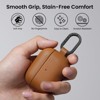 BONGEEK , Full Protective Leather Cover with Carabiner, for Airpods Pro Case 2nd / 1st Generation (2022/2019), Front LED Visible,Caramel Brown - 4 of 4