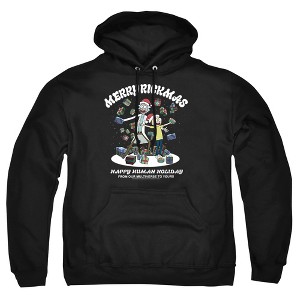 Men's Rick And Morty Christmas Merry Rickmas Dark Pull-Over Hoodie - 1 of 4