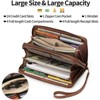 Clotth Women for Wallet - RFID Blocking Clutch Large Capacity Vegan Leather Purse with Adjustable Wristlet & Grip Strap for Daily Use,Travel - 4 of 4
