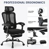 High Back Ergonomic Office Chair with Mesh Back, Retractable Footrest, Adjustable Headrest & Lumbar Support – Computer Desk Chair with Wheels - 3 of 4