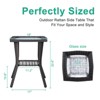 Maggift Patio End Tables, Modern Decorative Side Tables, Stylish Design for Patio, Living Room, Indoor and Outdoor Use, Black, 18"*18"*22.6" - 3 of 4