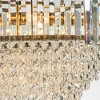 ALOADECOR  5 Lights 20" Modern Glam Antique Gold Crystal Tiered Flush Mount Luxury Ceiling Light  For Dining Room & Bedroom  & Entryway - 2 of 4