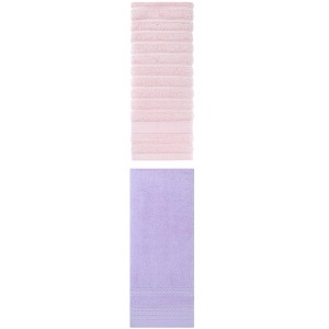 REGALWOVEN Striped Pattern Bathroom Hand Towels 14" x 30" 2 Pcs - 1 of 4