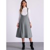 Allegra K Women's Overall Pinafore High Waist Cross Back A-Line Elegant Suspender Dress - 4 of 4
