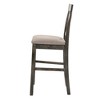 Linen Upholstered Counter Height Stools with Cross Back, Ideal for Kitchens and Bars (Set of 2) - 3 of 4