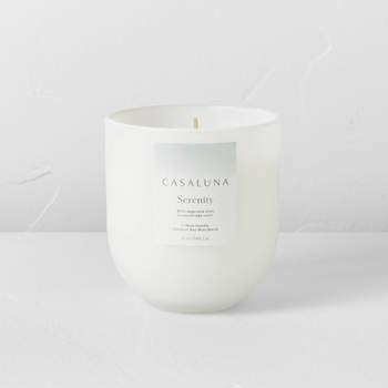 Serenity Core Frosted Glass Wellness Jar Candle White - Casaluna™