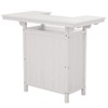 Hyleory Outdoor HDPE Bar Table with Storage Shelves and Glass Holder – Weather-Resistant Patio Entertainment Station - 2 of 4