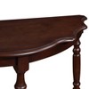 HDZNVF Retro Circular Curved Half-Moon Console Table - 3 of 4