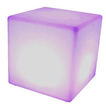 Main Access Color Changing LED Light Plastic Waterproof Cube Seat with 4 Lighting Modes, 16 Color Options, and Remote Control for Poolsides (5 Pack)