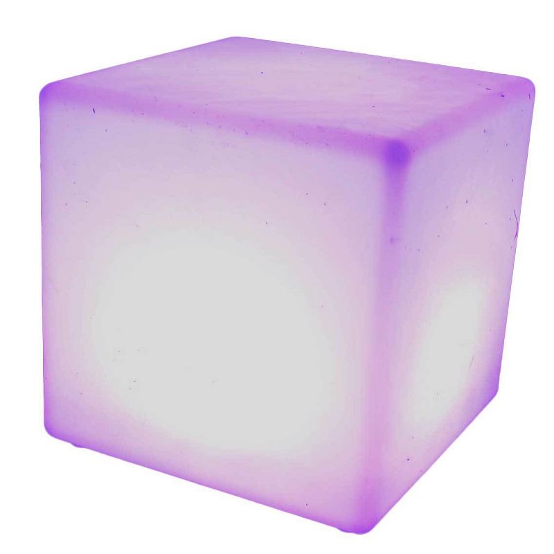 Main Access Color Changing LED Light Plastic Waterproof Cube Seat with 4 Lighting Modes, 16 Color Options, and Remote Control for Poolsides (8 Pack), 1 of 7