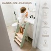 Comfy Cubs Kids Step Stool for Ages 3+, 3 Height Adjustable Toddler Tower for Kitchen Sink & Bathroom Access - 3 of 4