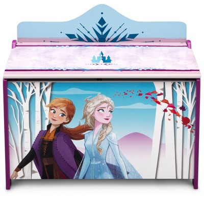 Disney Frozen II Deluxe Wooden Toy Box with Colorful Graphics