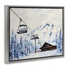 Stupell Industries Winter Ski Lift Cabin Floating Frame Canvas Art - 2 of 4