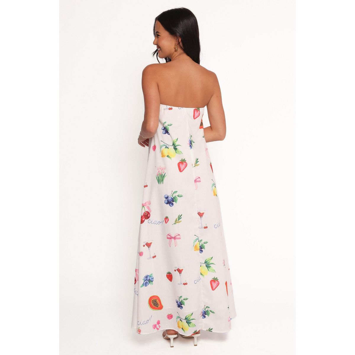 Petal and Pup Soph Strapless Maxi Dress - Ciao Bow Print - thumbnail 3