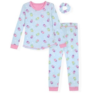 Sleep On It Girls 2-Piece Super Soft Jersey Long Sleeve Snug-Fit Pajama Set - Toddler Pajamas to Girls Pajama Sets - 1 of 4