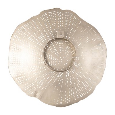 Brown Iron Trunk Stump Wall Sculpture, 23" Diameter