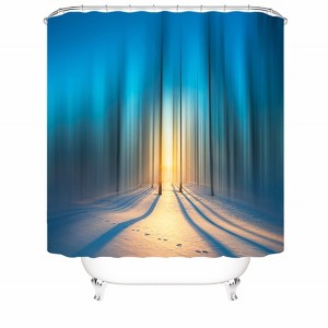 Blue Forest Shower Curtains for Bathroom Waterproof Fabric Bath Curtain Durable Soft Stylish Bathroom Decor 72x72 Inch - 1 of 1