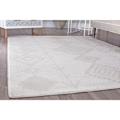 Elegant Gray Moroccan-Inspired 9' x 12' Synthetic Area Rug