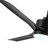 Airsurfer 56" Matte Black Ceiling Fan with Color-Changing LED Light, with 3 ABS Black Blades, Remote Included, 6''/12'' Down Rods - 4 of 4