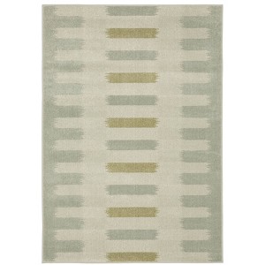 Bryant Abstract Striped Indoor Area Rug Beige/Gray - Captiv8e Designs - 1 of 4