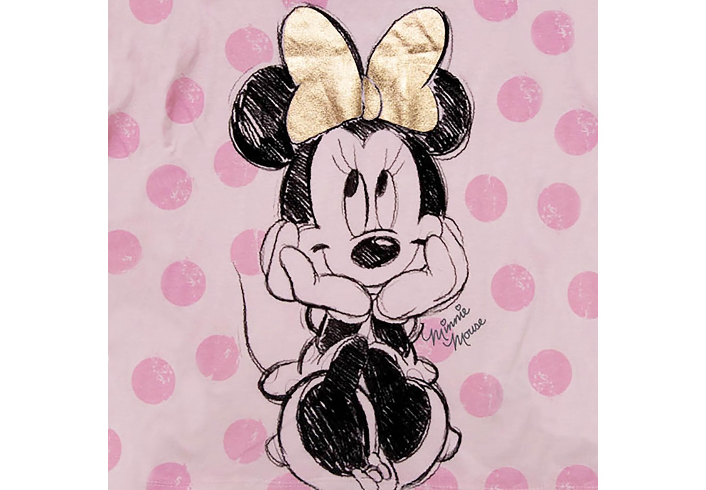 Футболка Mickey Mouse & Friends Minnie Mouse Oh So Sweet Sketch T-Shirt - Light Pink для девочек, цвет: Светлый розовый — фото 2