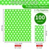 Hachikiko 100 Pack Green Polka Dots Guest Towel Napkins,Red Disposable Dinner Napkins Easter Paper Hand Towels Picnic Napkins for Wedding Supply - 2 of 4